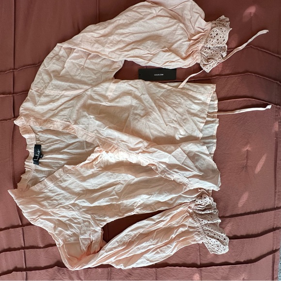 Lulus Pink Ruffled Top - Picture 2 of 2